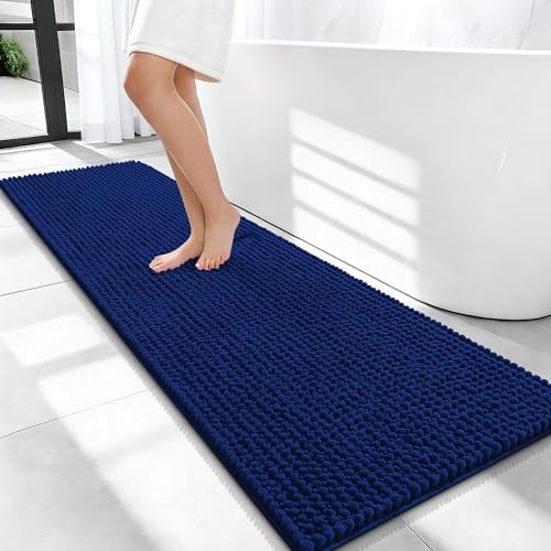OLANLY Thick Chenille Bathroom Runner Rugs 59x20, Absorbent Bath Mat