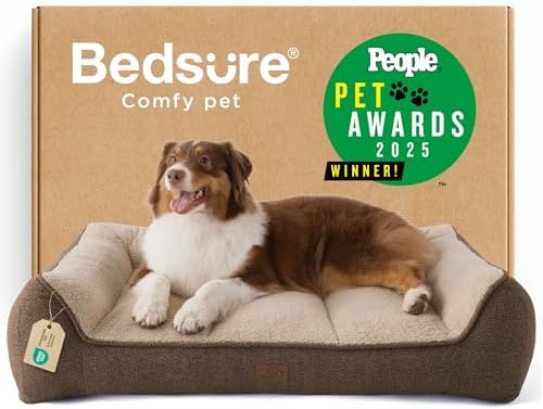 Bedsure SupportMax® Extra Thick Orthopedic Dog Beds Large Sized Dog