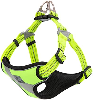 TRUE LOVE Step-in Dog Harness, Reflective, Breathable, Neon Yellow