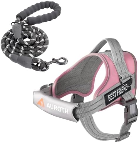 AUROTH Dog Harness for Large Dogs No Pull Tactical Harness and Leash Set