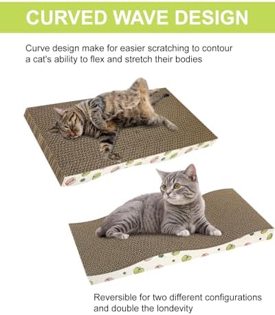 TIMHAKA 8 Pack Cat Scratching Board, Double-Sided Usability,