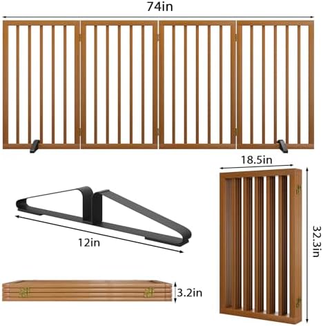 Dog Gate 32" Tall Foldable Dog Gate
