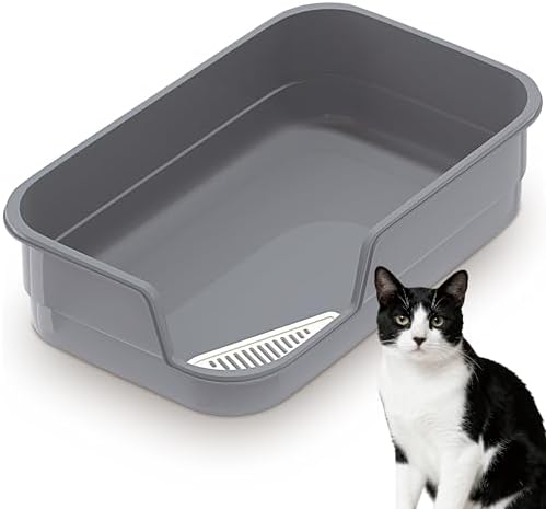 Vealind Extra Large Cat Litter Box High Sided and Low Entry Litter Tray
