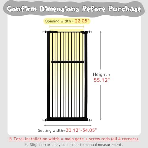 Lumizone 55.12" Extra Tall Pet Gate