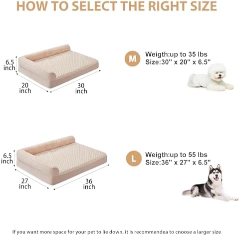 BFPETHOME Orthopedic Washable Dog Bed, Sleeping Couch