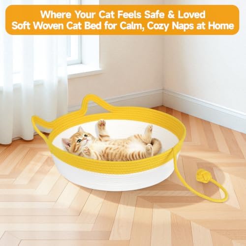 Cotton Rope Cat Bed, Instinct Hand Woven Cat Basket