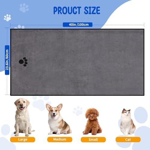 ATONET 2 Pack Microfiber Dog Towels