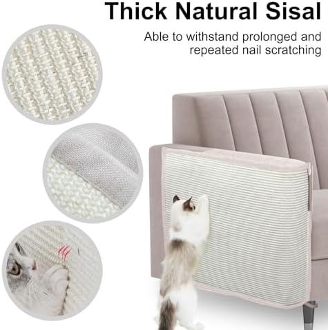 Cat Scratch Sofa Protector, 27.6”L*19.6“W Cat Scratch Furniture Protector Pad