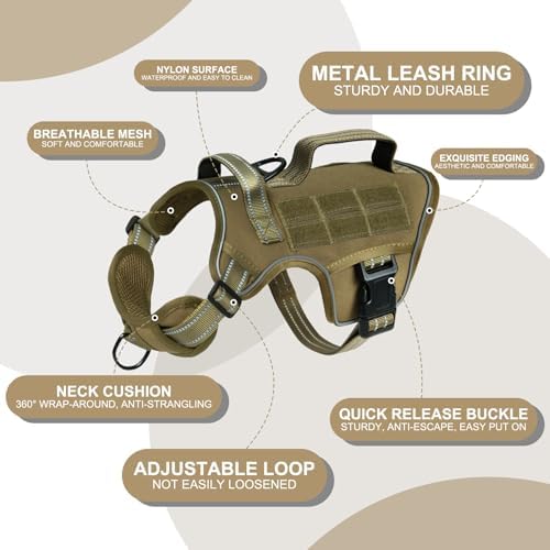 Dog Harness, Tactical No Pull for Small Sized Dog
