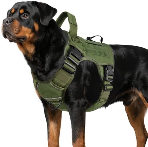 WINGOIN Green Tactical Dog Harness