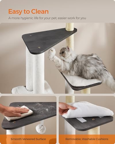 Feandrea Cat Tree, 65-Inch Multi-Level Tower