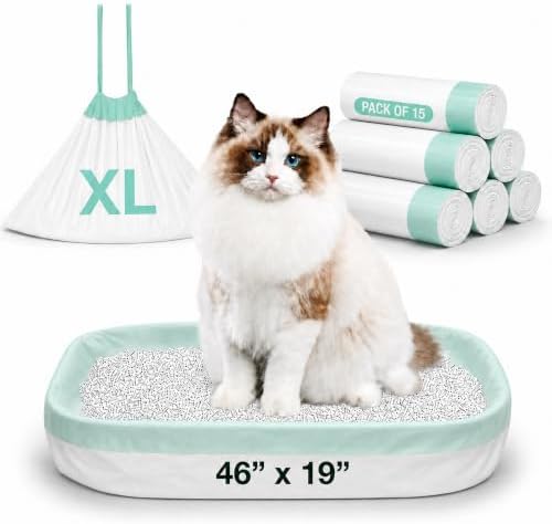 15 Count Extra Large Litter Box Liners, 46x19 Inches – Extra Thick