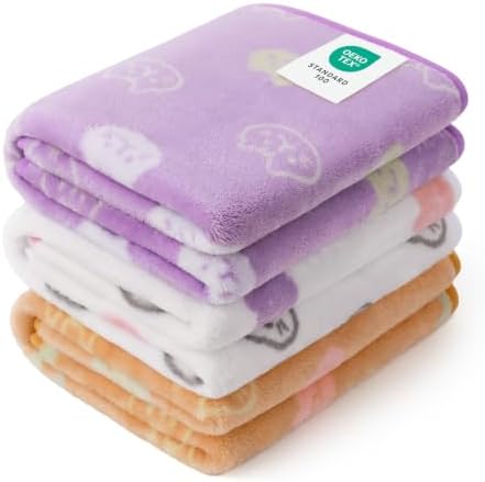 Luciphia 3 Pack Soft Fleece Dog Blankets