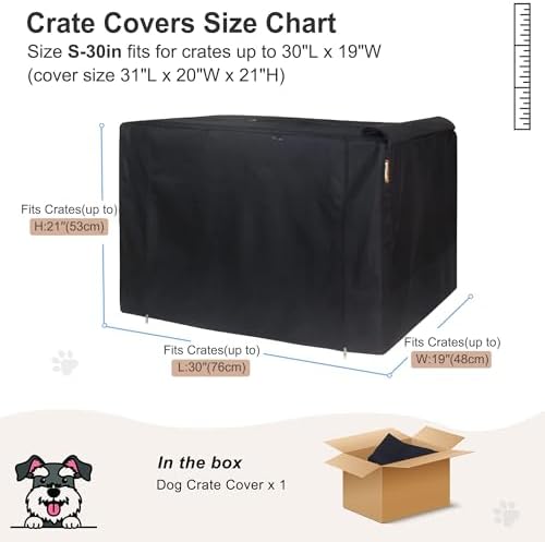 HiCaptain 30-Inch Dog Crate Cover