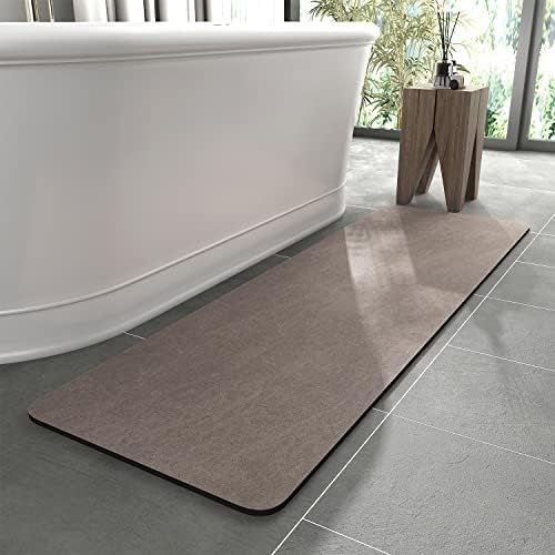 MontVoo -Bath Mat Rug-Rubber Backing Non Slip Quick Dry Absorbent Thin Bathroom