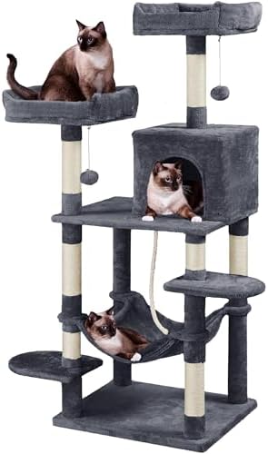 Yaheetech 59in Cat Tree for Large Cats, Condo Tower