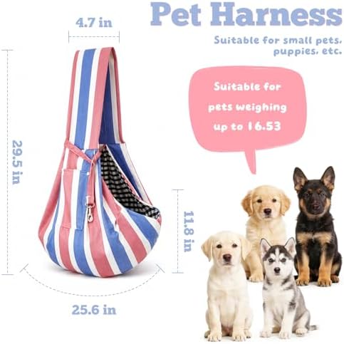 Small Pet Sling Carrier Breathable Texture