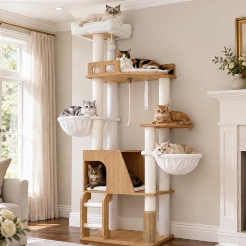 Hey-brother Wooden Cat Tree Tower