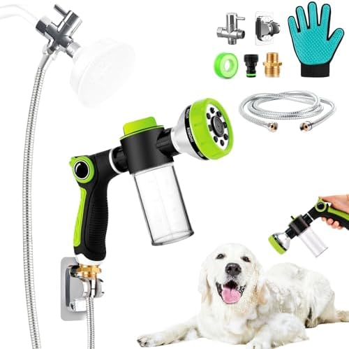 Dog Shower Attachment, All-in-One Pet Bathing Attachment
