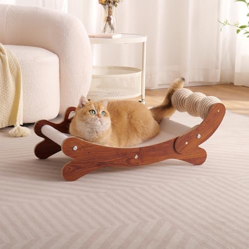 Cat Scratch Pad with Replacement Scratching Felt, Large Cat Scratcher Bed