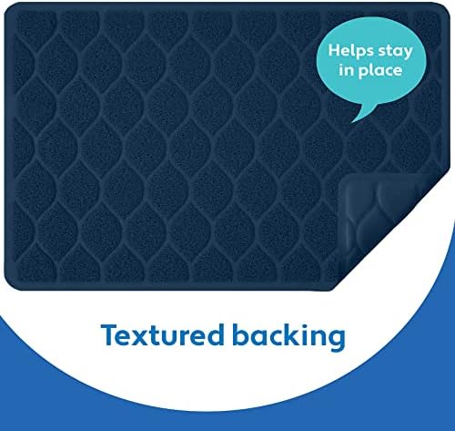 MIGHTY MONKEY Waterproof Cat Litter Box Mat, BPA Free, 24x17 Navy