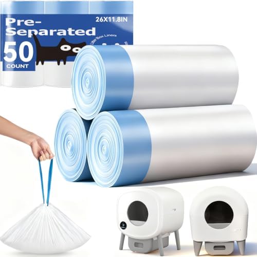50 Count Cat Litter Box Bags for Automatic Cat Litter Box