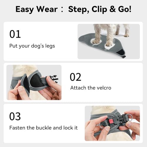 Joytale Step-in Dog Harness, Soft Breathable Mesh