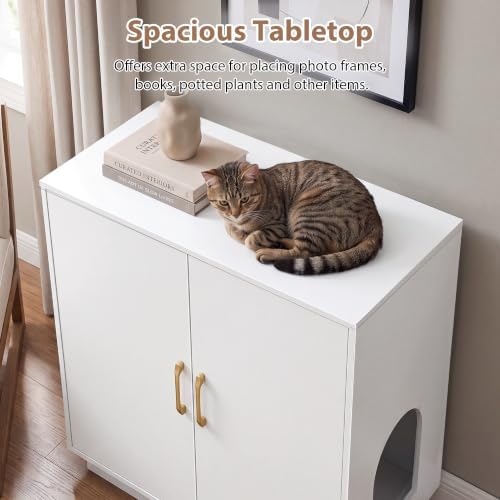 Gitelsnour 30.9'' Litter Box Enclosure Furniture- Hidden Storage