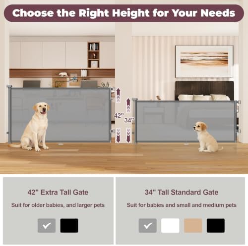 42" Extra Tall Retractable Baby Gates
