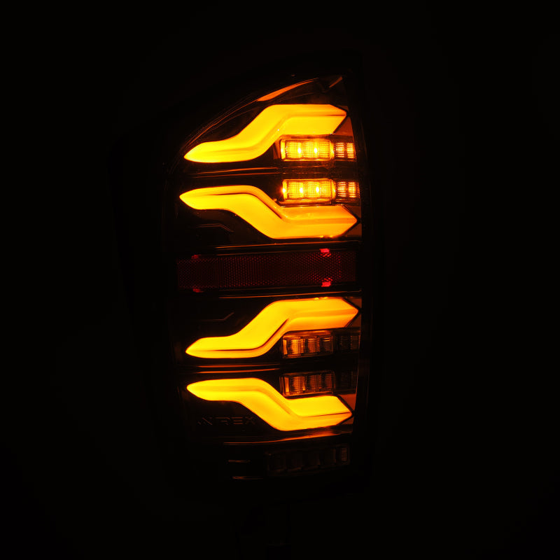 AlphaRex 16-23 Toyota Tacoma LUXX-Series LED Tail Lights Alpha-Black