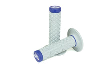 Load image into Gallery viewer, Renthal Soft/Firm MX Dual Compound Grips Tapered 1/2 Waffle - Gray/Blue