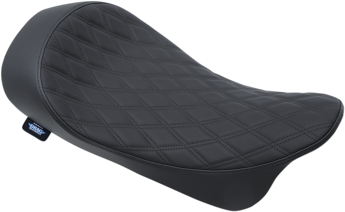 DRAG SPECIALTIES SEATS, Drag Specialties Seats Low Solo Seat - Double Diamond for Harley FL 2008-2023 (Part #0801-1152)