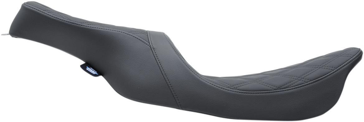 DRAG SPECIALTIES SEATS, DRAG SPECIALTIES SEATS Predator 2-Up Seat for Harley-Davidson FL 1999-2007 - Black Stitching, Double Diamond Pattern