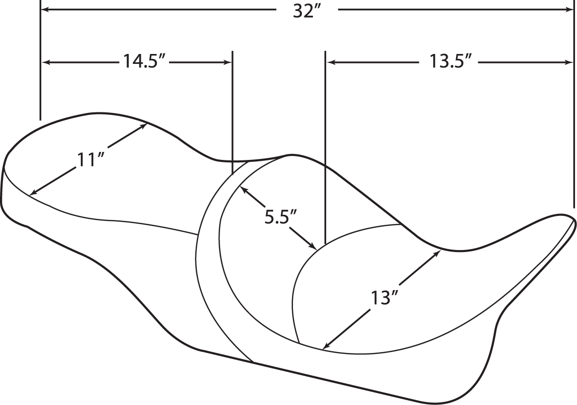 DRAG SPECIALTIES SEATS, Drag Specialties Seats Low Forward Touring Seat - Double Diamond for FLHR/FLHX 1997-2007 (Part No. 0801-1169)