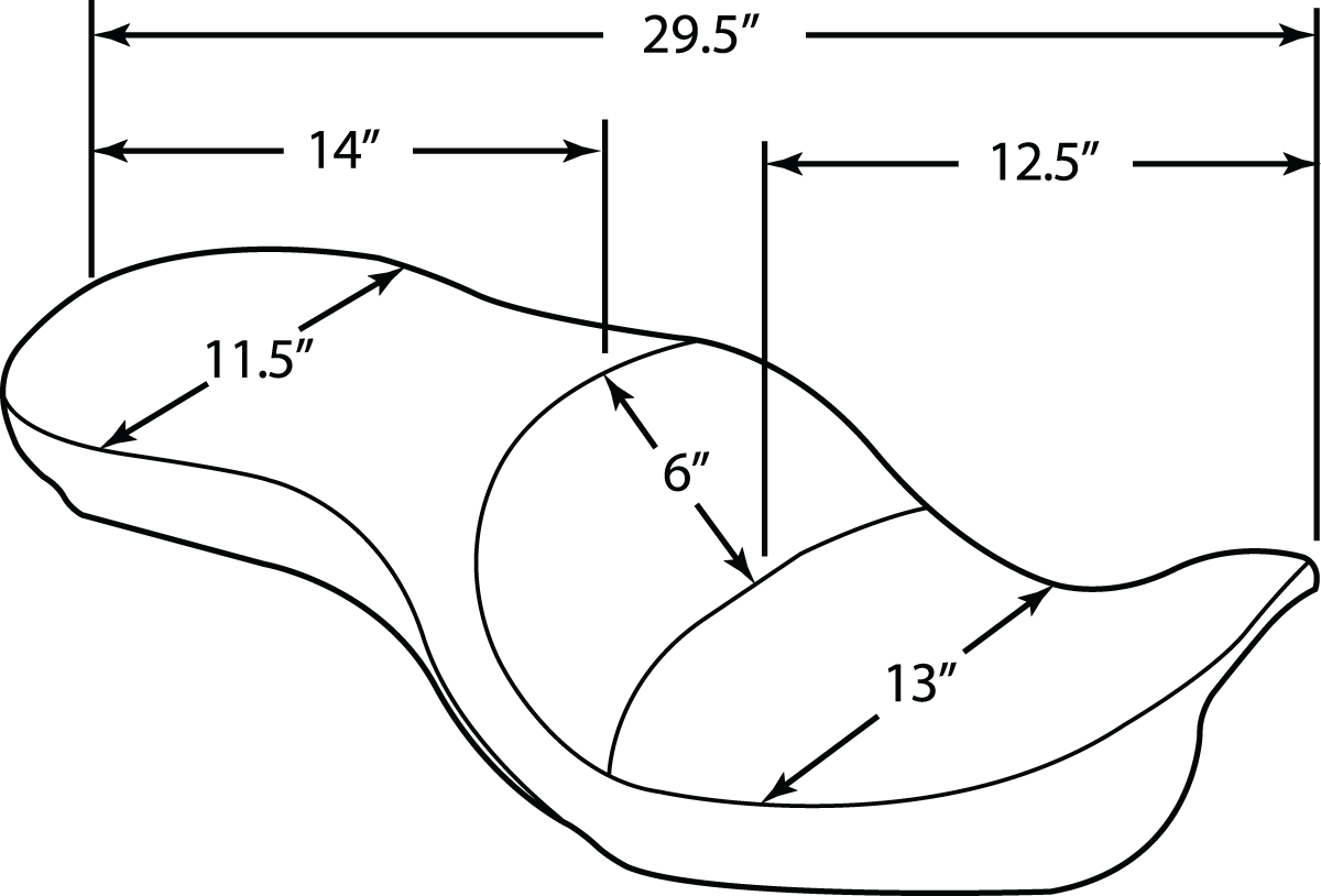 DRAG SPECIALTIES SEATS, DRAG SPECIALTIES SEATS Low Touring Seat with Pillow for FXD/FLD 2006-2017 - Part 0803-0560