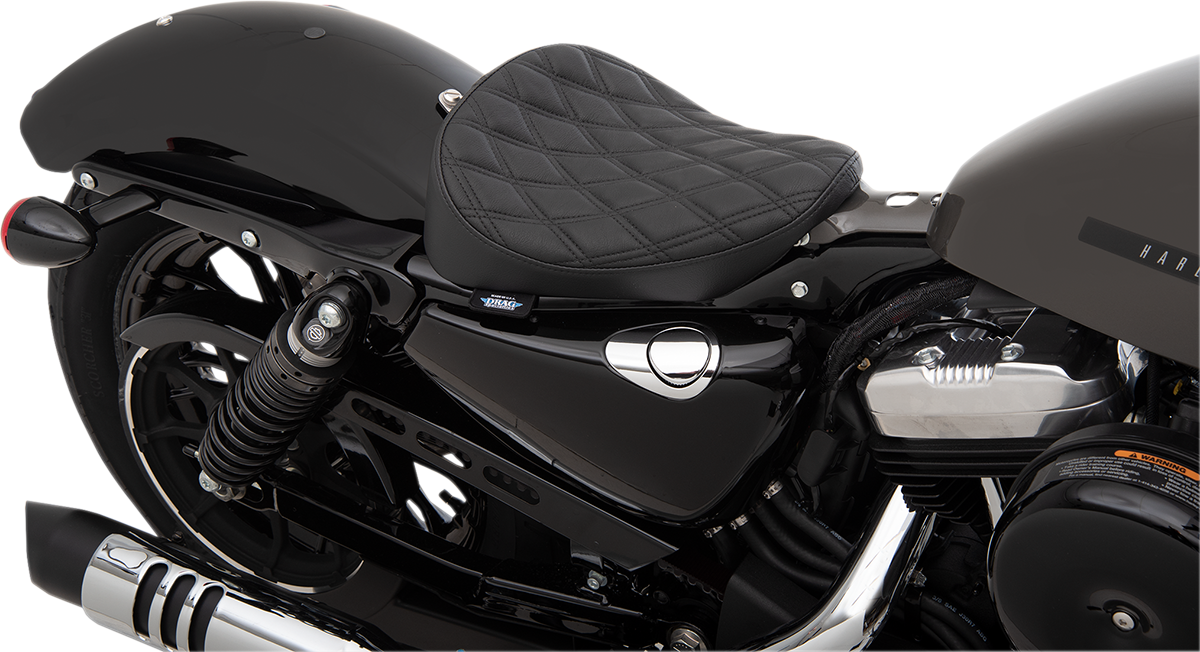 DRAG SPECIALTIES SEATS, DRAG SPECIALTIES SEATS Bobber Solo Seat - Double Diamond for XL '10-'22 (Part Number 0804-0739)