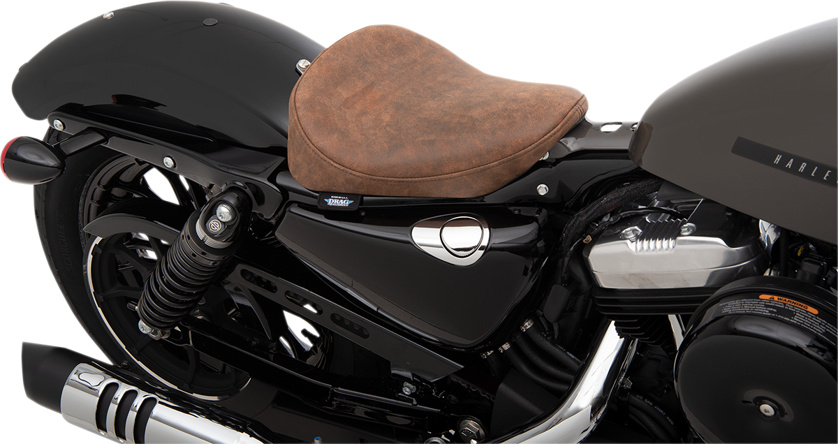 DRAG SPECIALTIES SEATS, Drag Specialties Seats Bobber Solo Seat - Brown Distressed for Harley XL 2010-2022 (Part #0804-0742)