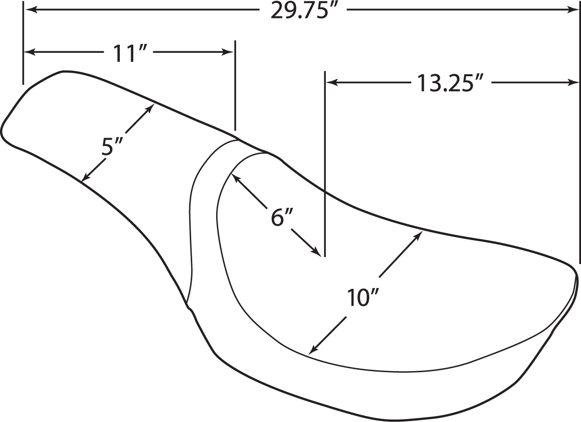 DRAG SPECIALTIES SEATS, DRAG SPECIALTIES SEATS Predator Seat - Smooth for FX '82-'00, Part #0805-0057
