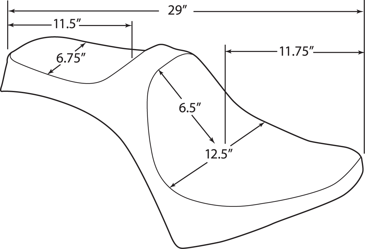 DRAG SPECIALTIES SEATS, DRAG SPECIALTIES SEATS Predator III Seat - Double Diamond with Silver Stitching for Scout '15-'22, Part 0810-2120
