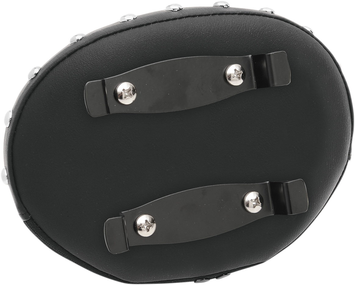 DRAG SPECIALTIES SEATS, Drag Specialties Seats Studded Oval Sissy Bar Pad in Black (Part #0822-0342)