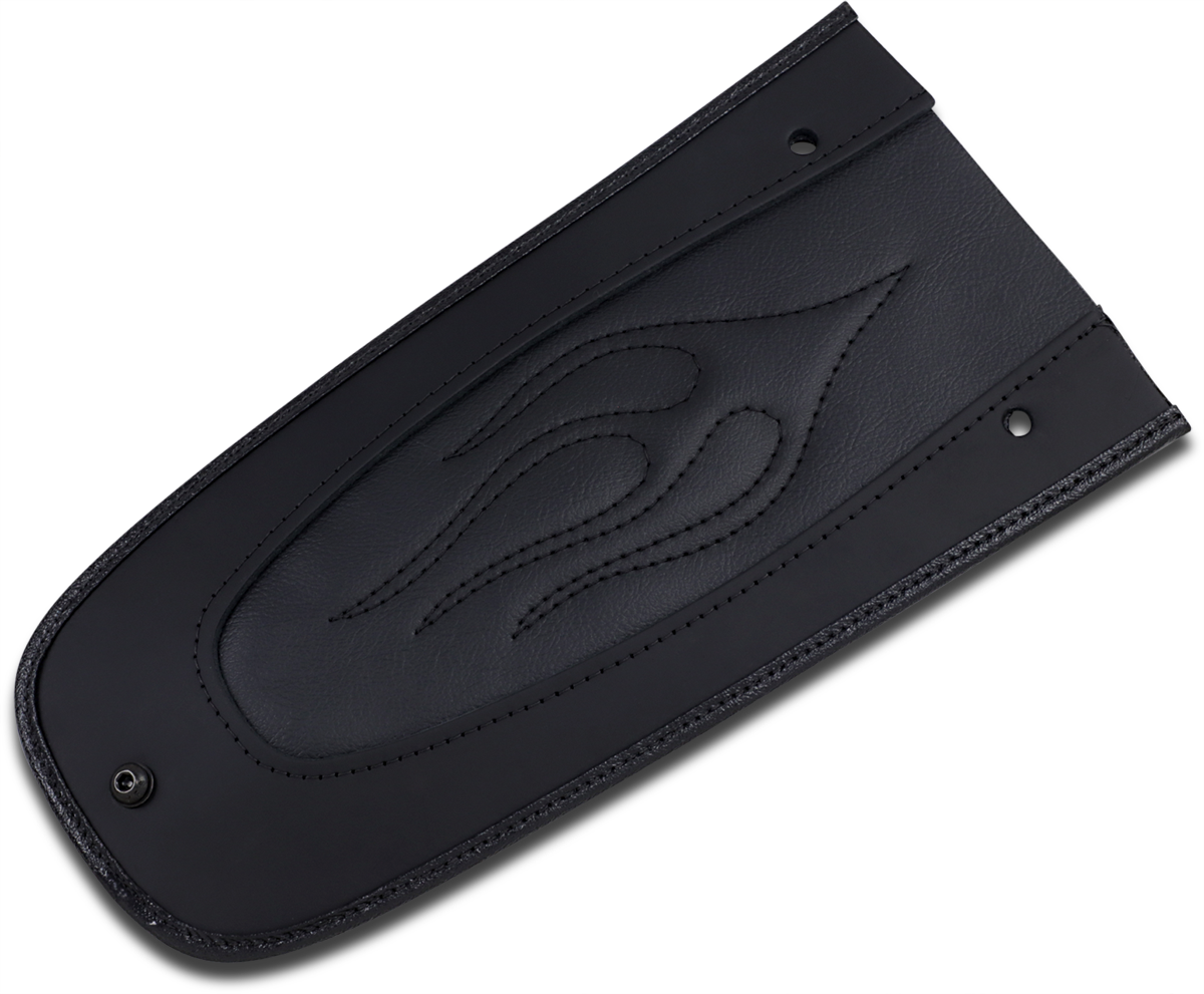 DRAG SPECIALTIES SEATS, DRAG SPECIALTIES SEATS Flame Stitched Fender Skin with Leather Centers - Part 1405-0140