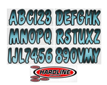 Load image into Gallery viewer, Hardline Boat Lettering Registration Kit 3 in. - 200 BabyBlue/Black