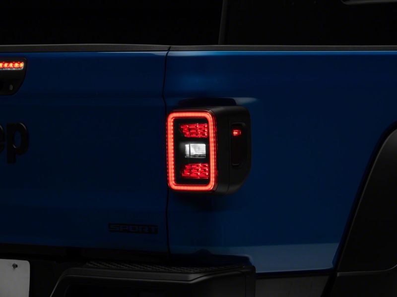 Raxiom 20-23 Jeep Gladiator JT LED Tail Lights- Black Housing (Smoked Lens)