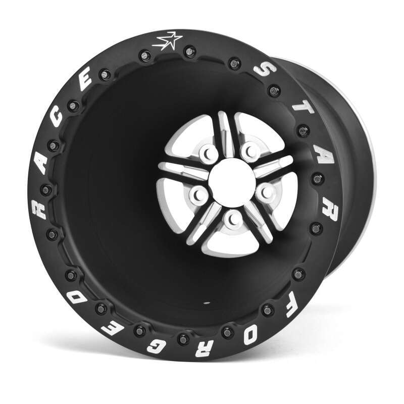 Race Star 63 Pro Forged DBL Pro Mod  16x18 5.00BC 6.00BS Black Anodized/Machined Wheel