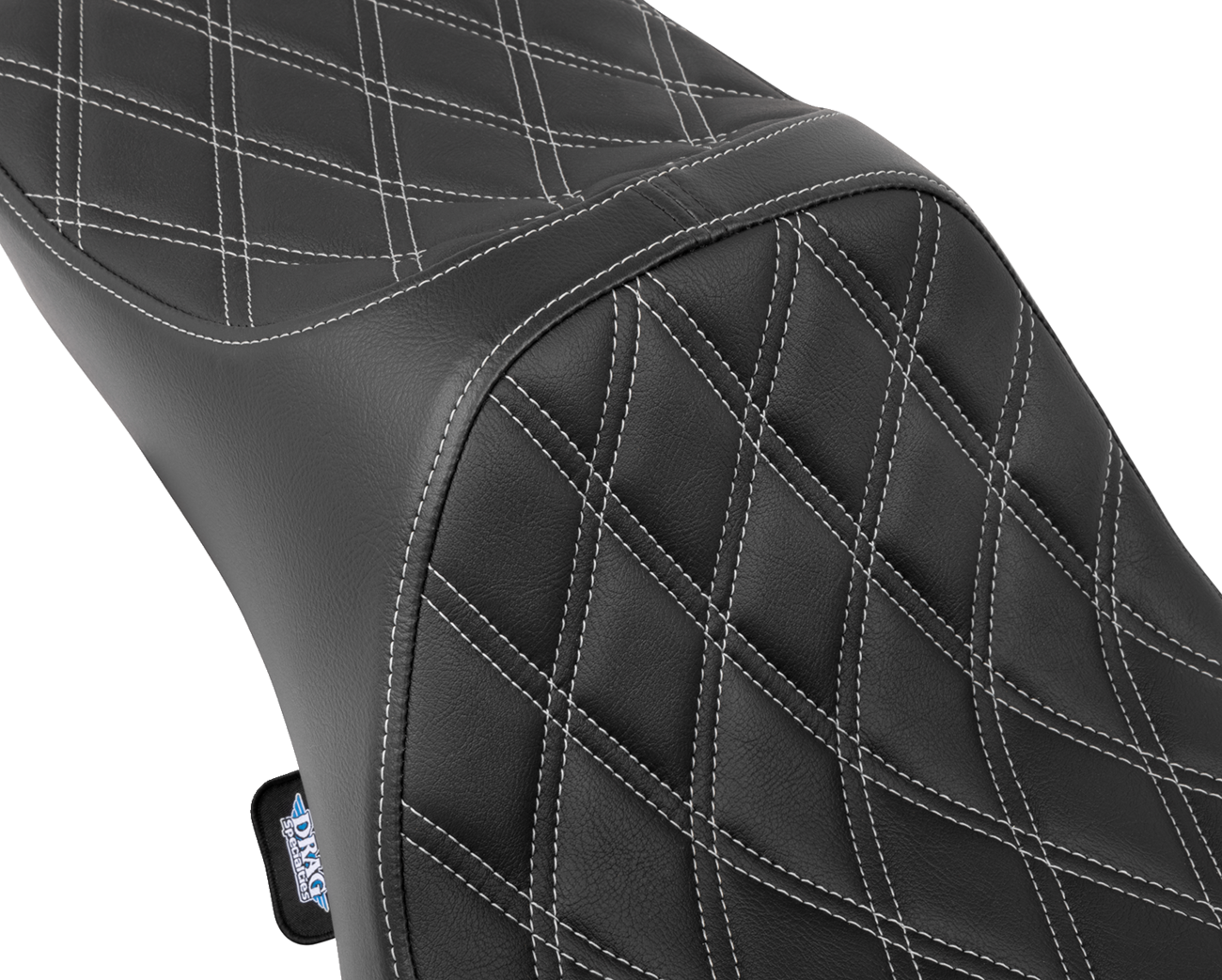 DRAG SPECIALTIES SEATS, DRAG SPECIALTIES SEATS Predator III Extended Reach Double Diamond Seat for Harley FLH/FLT 2008-2024, Part #4687C
