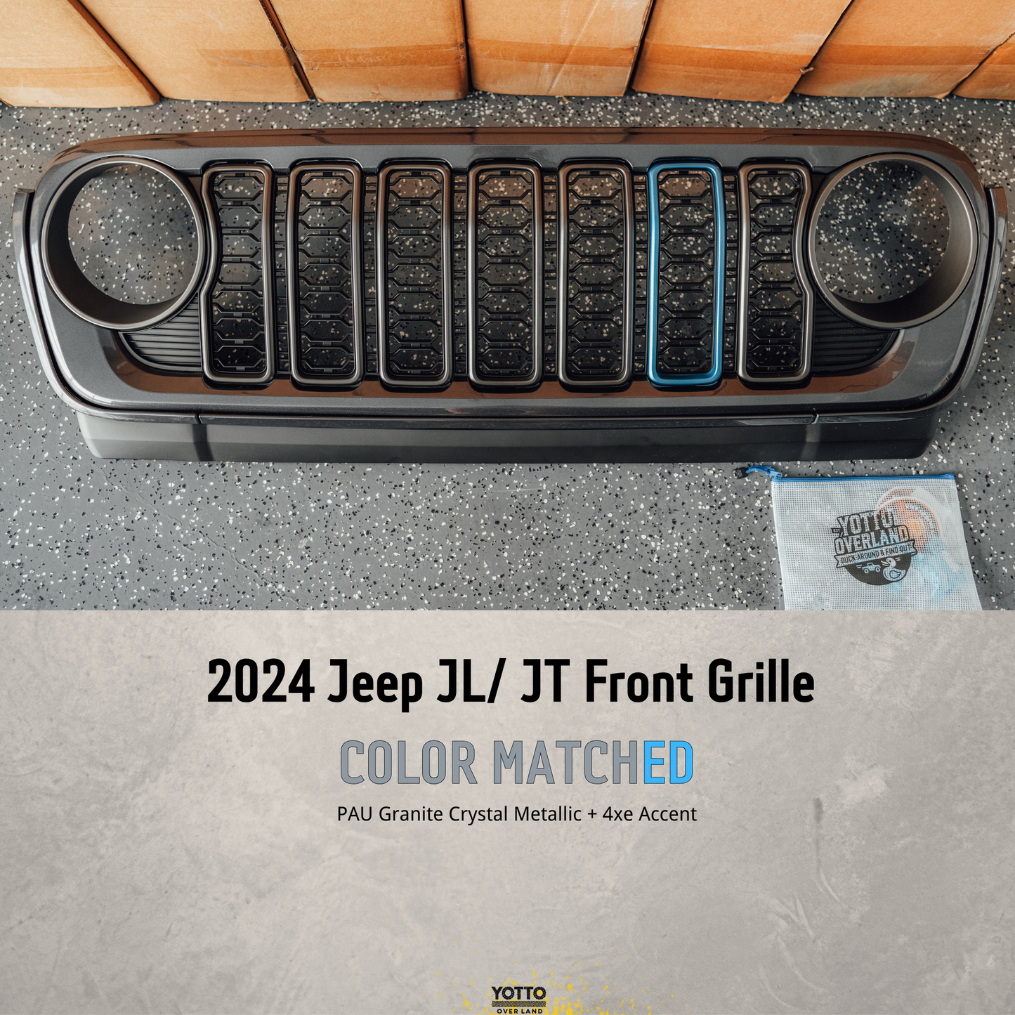 Custom Paint Matched Front Grille – Refreshed Style fits Jeep Wrangler JL/ Gladiator JT