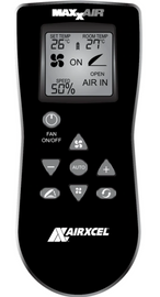 MaxxAir MaxxFan Deluxe Remote Control Roof Fan Vent 7500K - Smoke Lid