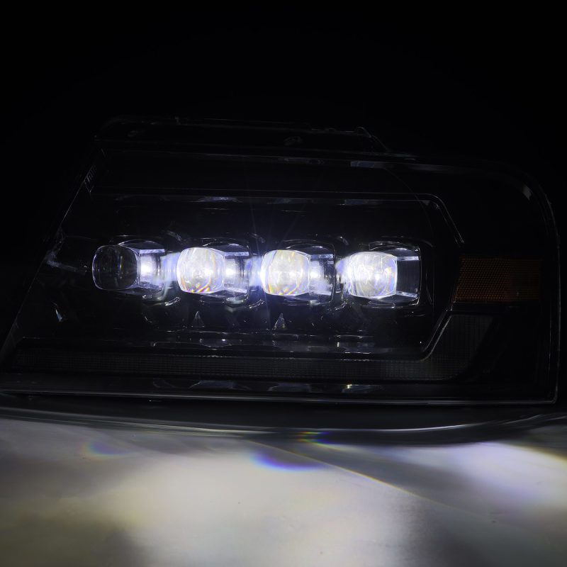 AlphaRex 04-08 Ford F150 / 06-08 Lincoln Mark LT NOVA-Series LED Projector Headlights Alpha-Black