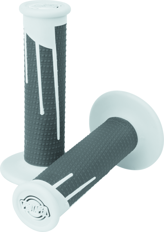 ProTaper Full Diamond Clamp-On Grips - White/Dark Gray