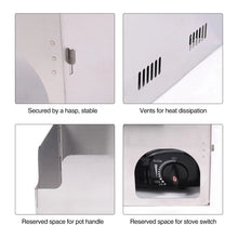 Load image into Gallery viewer, Folding Stainless Steel Stove Windscreen for Outdoor